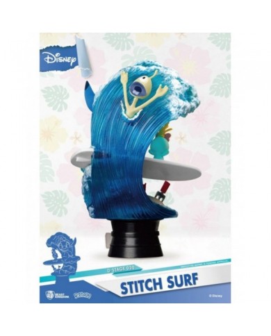 Disney Summer Series diorama PVC D-Stage Stitch Surf 15 cm