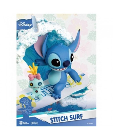 Disney Summer Series diorama PVC D-Stage Stitch Surf 15 cm
