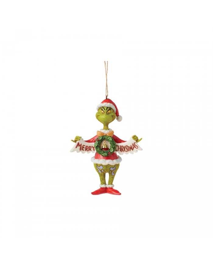 Suspension Grinch Banderole Noël - Grinch by Jim Shore