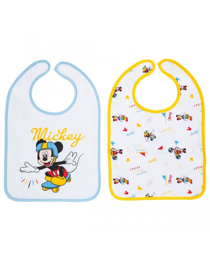 Lot de 2 bavoirs Mickey Sport 6 mois
