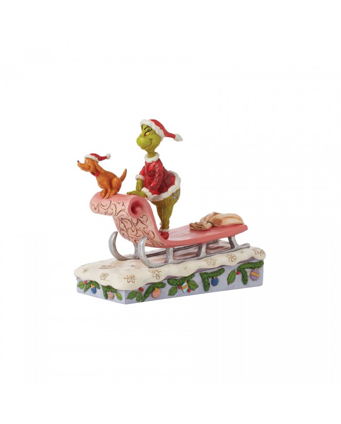 Figurine Grinch et Max Traîneau - Grinch by Jim Shore