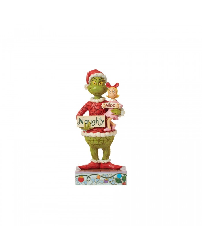 Figurine Grinch et Cindy Lou Pancarte - Grinch by Jim Shore