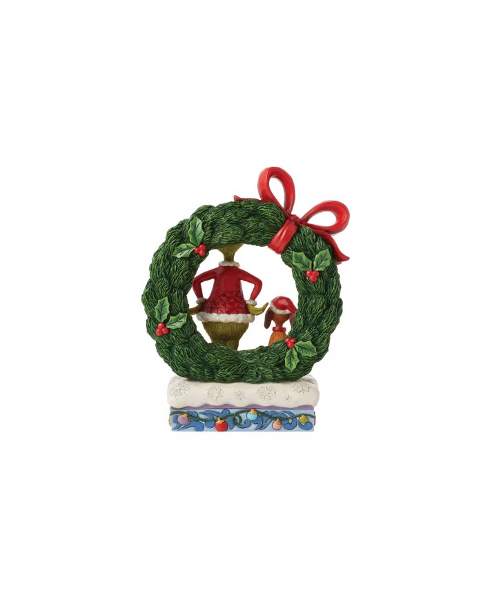 Figurine Grinch et Max Couronne Noël - Grinch by Jim Shore