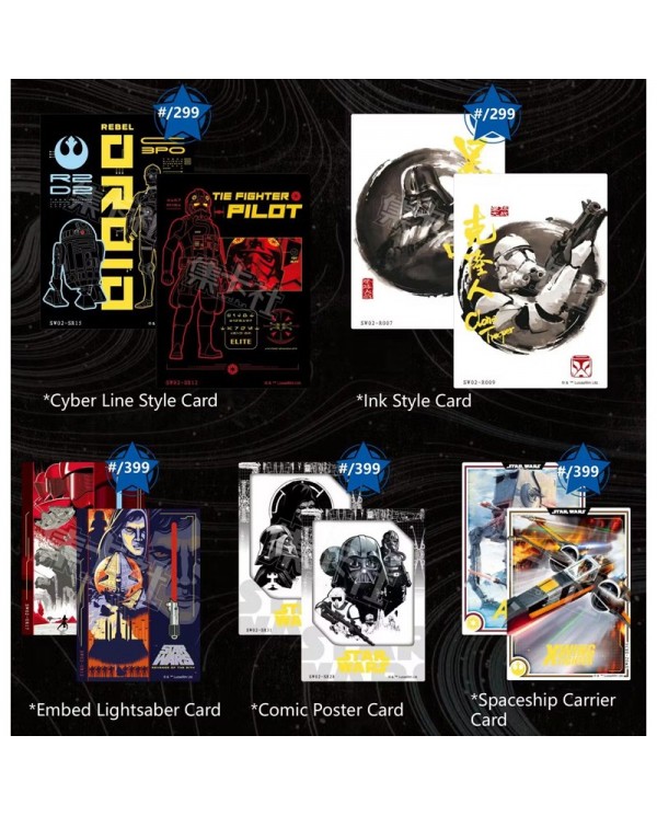Cardfun Deluxe Edition Star Wars - Boîte 10 Boosters 4 Cartes
