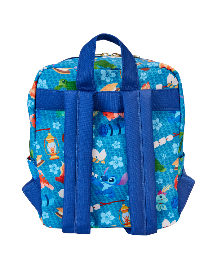 Sac à dos Loungefly - Stitch Camping Cuties All-Over Print Nylon Square