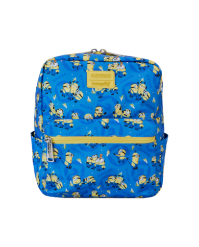 Sac à dos Loungefly - Moi, moche et méchant Minions All-Over Print Nylon Square