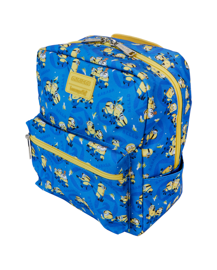 Sac à dos Loungefly - Moi, moche et méchant Minions All-Over Print Nylon Square