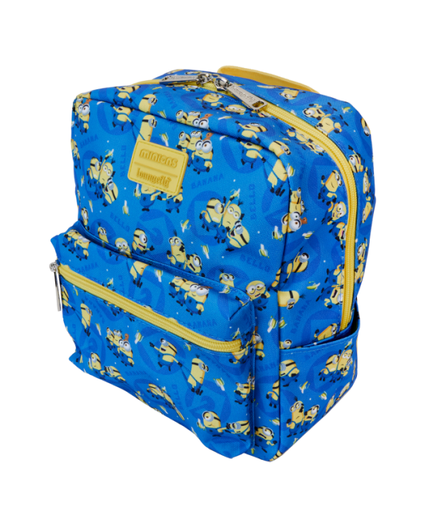 Sac à dos Loungefly - Moi, moche et méchant Minions All-Over Print Nylon Square