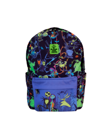 Sac à dos Loungefly - L'Etrange Noël de Mr Jack Neon Glow All-Over Print Nylon