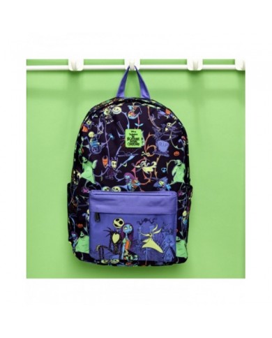 Sac à dos Loungefly - L'Etrange Noël de Mr Jack Neon Glow All-Over Print Nylon