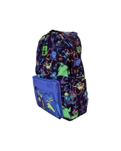 Sac à dos Loungefly - L'Etrange Noël de Mr Jack Neon Glow All-Over Print Nylon
