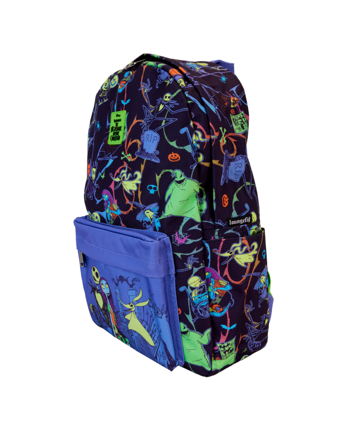 Sac à dos Loungefly - L'Etrange Noël de Mr Jack Neon Glow All-Over Print Nylon