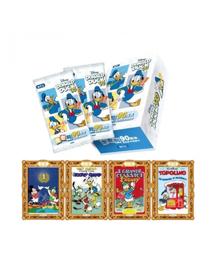 Cardfun Donald Duck 90ème Anniversaire - Boîte 10 Boosters 4 Cartes