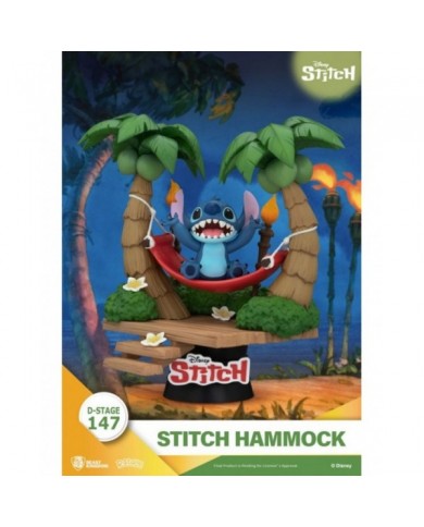 Lilo & Stitch diorama PVC D-Stage Stitch Hammock 13 cm
