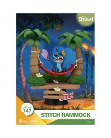 Lilo & Stitch diorama PVC D-Stage Stitch Hammock 13 cm