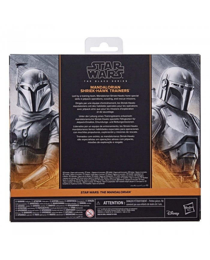 Star Wars: The Mandalorian Black Series pack 2 figurines Mandalorian Shriek-Hawk Trainers 15 cm