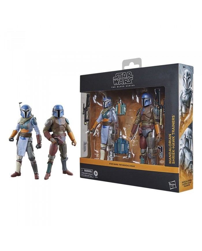 Star Wars: The Mandalorian Black Series pack 2 figurines Mandalorian Shriek-Hawk Trainers 15 cm