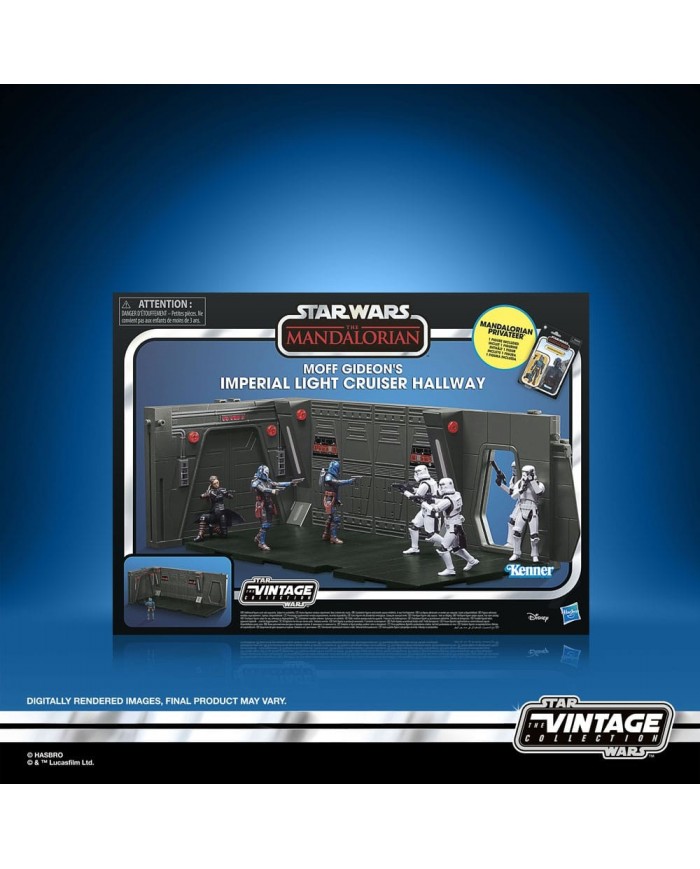 Star Wars: The Mandalorian Vintage Collection Tantive IV Hallway et figurine Mandalorian Privateer 10 cm