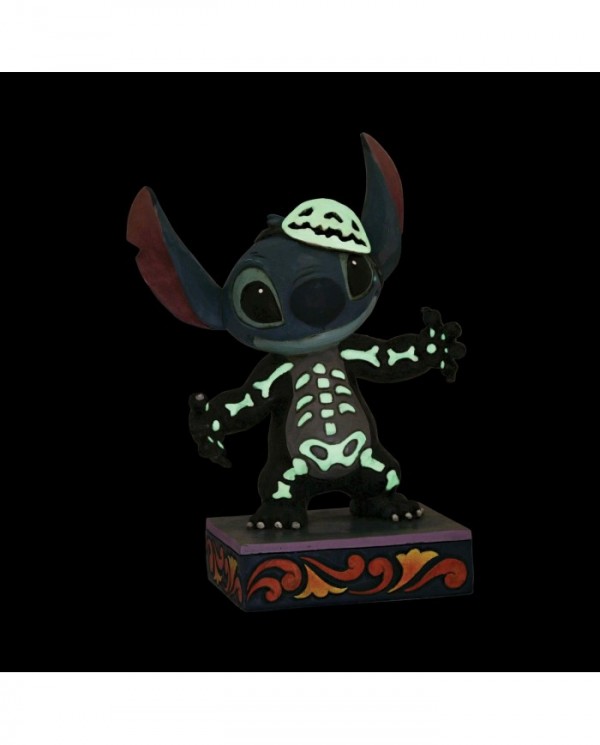 Disney Traditions - Figurine Stitch Squelette Halloween Phosphorescent