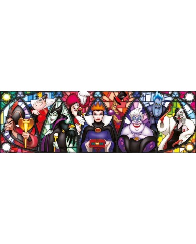 Puzzle 1000 pièces - Disney Panorama - Méchants