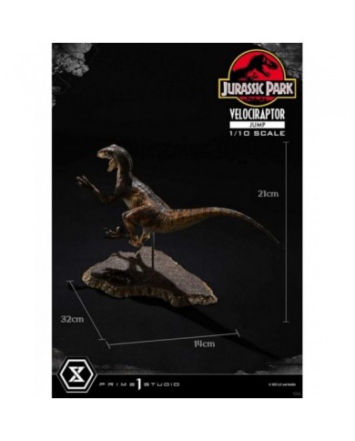 Jurassic Park statuette Prime Collectibles 1/10 Velociraptor Jump 21 cm