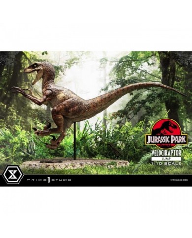 Jurassic Park statuette Prime Collectibles 1/10 Velociraptor Jump 21 cm