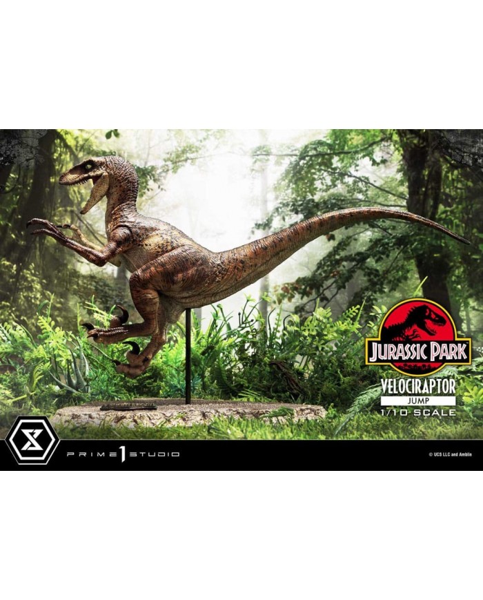 Jurassic Park statuette Prime Collectibles 1/10 Velociraptor Jump 21 cm