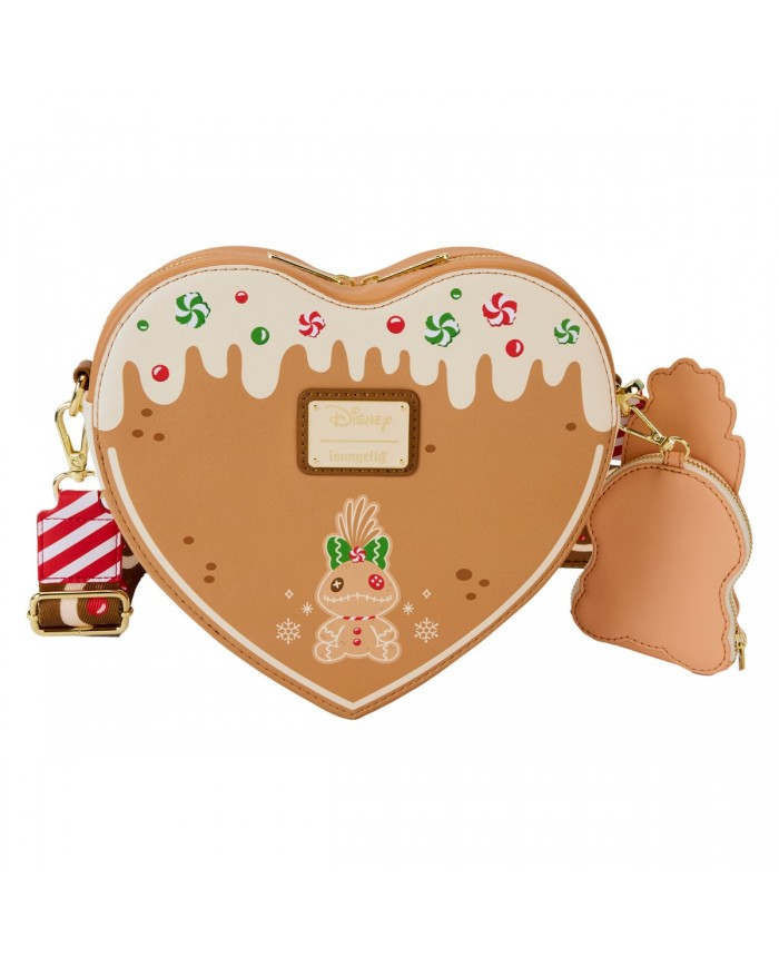 Sac à bandoulière Loungefly - Angel & Stitch Gingerbread Heart