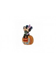 Disney Traditions - Figurine Citrouille LED Mickey et Minnie squelettes