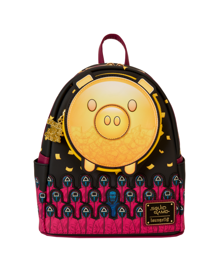 Sac à dos Loungefly - Squid Game Piggy Bank Masked Men Glow