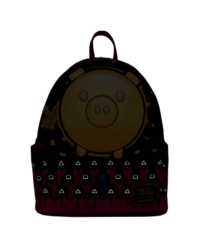 Sac à dos Loungefly - Squid Game Piggy Bank Masked Men Glow
