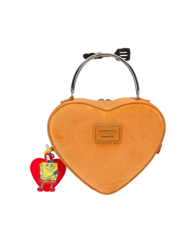 Sac à bandoulière Loungefly - Bob l'Eponge Krabby Patty Plush Heart Figural