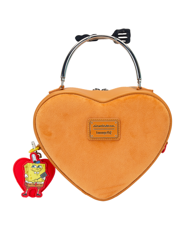 Sac à bandoulière Loungefly - Bob l'Eponge Krabby Patty Plush Heart Figural