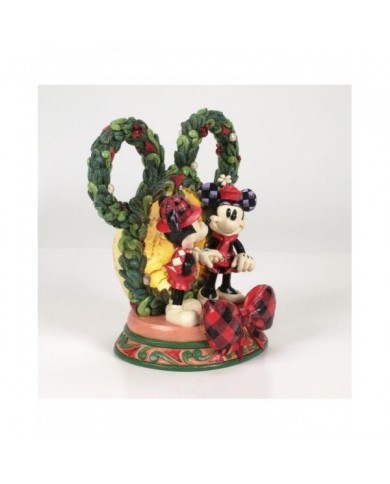 Disney Traditions - Diorama lumineux Mickey & Minnie Noël