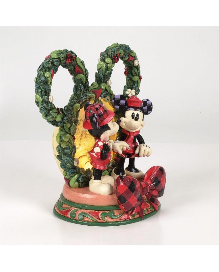 Disney Traditions - Diorama lumineux Mickey & Minnie Noël