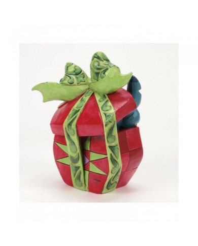 Disney Traditions - Stitch déchirant un cadeau de Noël
