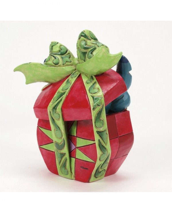 Disney Traditions - Stitch déchirant un cadeau de Noël