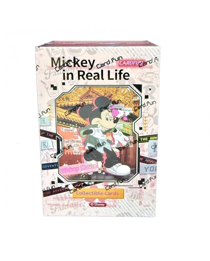 Cardfun Disney Mickey In Real Life - Boîte 10 Boosters 4 Cartes