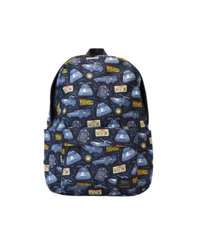 Sac à dos Loungefly - Retour Vers Le Futur 40th Anniversary All-Over Print Nylon Full-Size