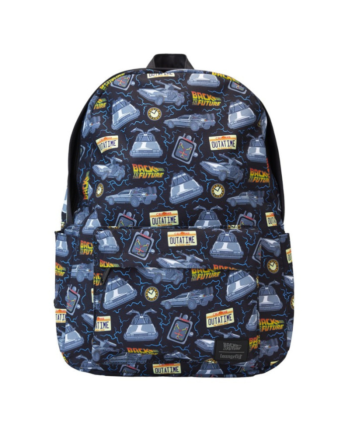Sac à dos Loungefly - Retour Vers Le Futur 40th Anniversary All-Over Print Nylon Full-Size