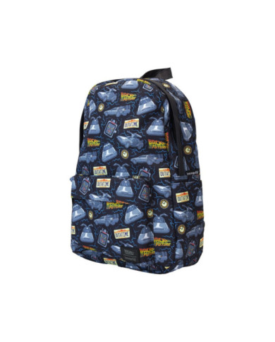 Sac à dos Loungefly - Retour Vers Le Futur 40th Anniversary All-Over Print Nylon Full-Size