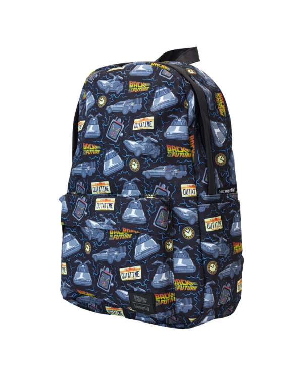 Sac à dos Loungefly - Retour Vers Le Futur 40th Anniversary All-Over Print Nylon Full-Size