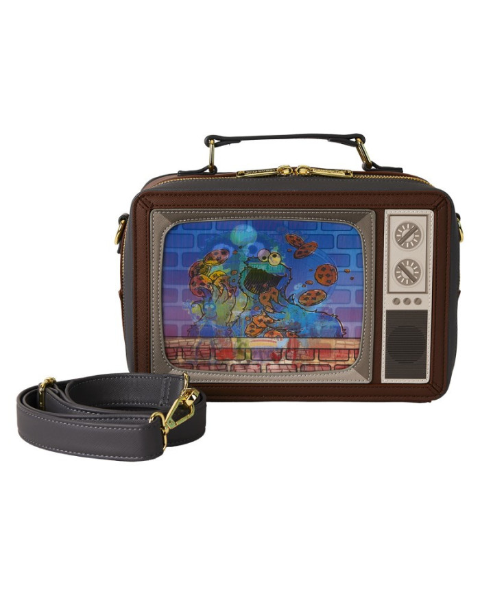 Sac à bandoulière Loungefly - Sesame Street Lenticular Retro TV Triple Lenticular