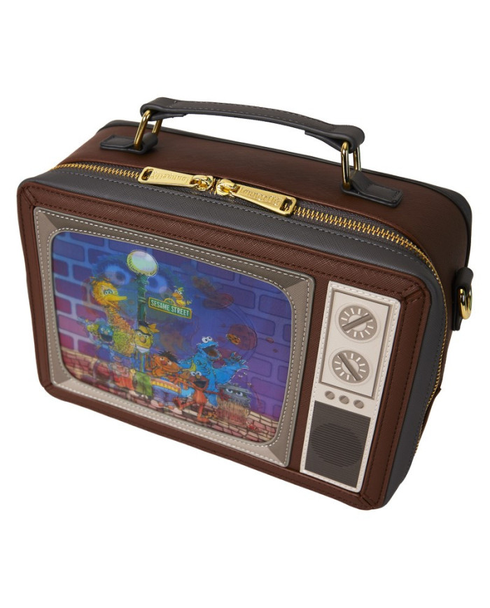 Sac à bandoulière Loungefly - Sesame Street Lenticular Retro TV Triple Lenticular