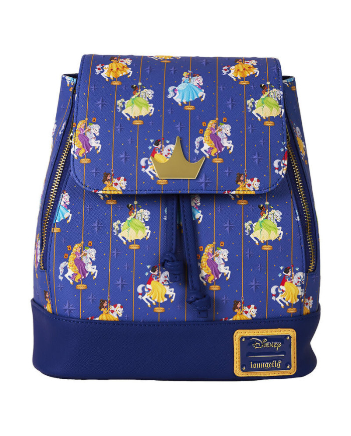 Sac à dos Loungefly - Disney Princess Carousel All-Over Print Drawstring