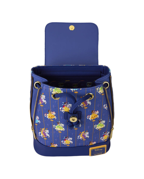 Sac à dos Loungefly - Disney Princess Carousel All-Over Print Drawstring