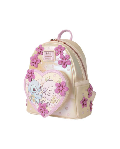 Sac à dos Loungefly - Stitch & Angel Cherry Blossom Heart