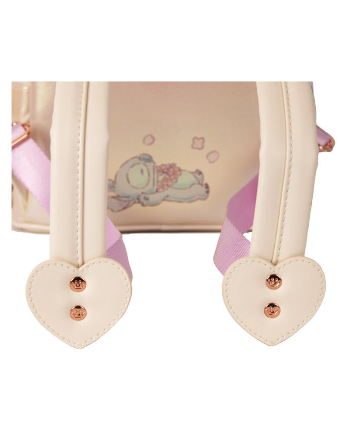 Sac à dos Loungefly - Stitch & Angel Cherry Blossom Heart