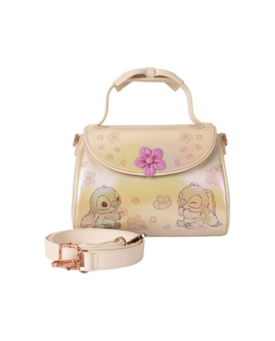 Sac à bandoulière Loungefly - Stitch & Angel Cherry Blossom Bow Handle