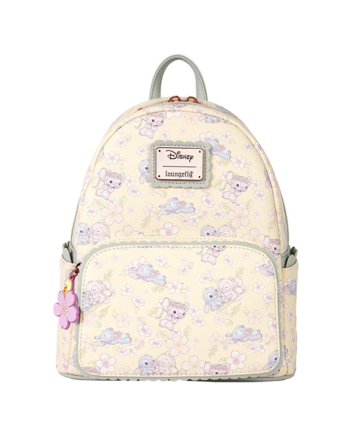 Sac à dos Loungefly - Stitch & Angel Cherry Blossom All-Over Print